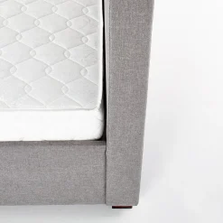 Garnero Arredamenti Letto matrimoniale in tessuto con cassettoni 160x200cm Mestre Gihome® Grigio Best