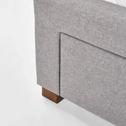 Garnero Arredamenti Letto matrimoniale in tessuto con cassettoni 160x200cm Mestre Gihome® Grigio Best