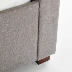 Garnero Arredamenti Letto matrimoniale in tessuto con cassettoni 160x200cm Mestre Gihome® Grigio Best