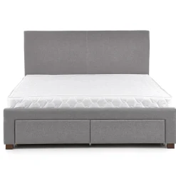 Garnero Arredamenti Letto matrimoniale in tessuto con cassettoni 160x200cm Mestre Gihome® Grigio Best