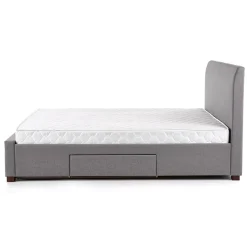 Garnero Arredamenti Letto matrimoniale in tessuto con cassettoni 160x200cm Mestre Gihome® Grigio Best