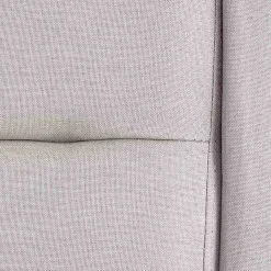 Garnero Arredamenti Letto matrimoniale in tessuto 160x200cm grigio chiaro legno naturale Pompei Gihome® Sale