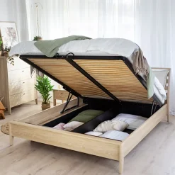 Garnero Arredamenti Letto matrimoniale oversize contenitore 180x200cm rovere Noor Best