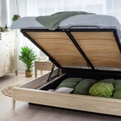 Garnero Arredamenti Letto matrimoniale oversize contenitore 180x200cm rovere Noor Best