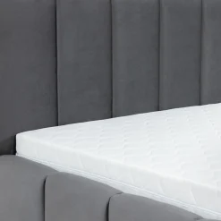 Garnero Arredamenti Letto matrimoniale oversize 180x200 cm con rete contenitore imbottito grigio scuro Cometa Tessuto Kronos Grigio Scuro Hot