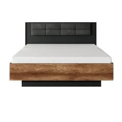 Garnero Arredamenti Letto matrimoniale 160x200cm contenitore quercia nero Smooty Online