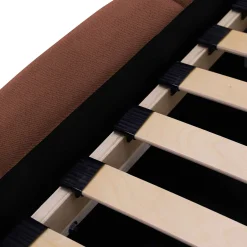 Garnero Arredamenti Letto matrimoniale 160x200cm con rete contenitore imbottito rosso mattone Aluna Tessuto Kronos Rosso Mattone Clearance