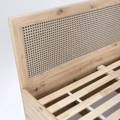 Garnero Arredamenti Letto matrimoniale 160x200cm con cassetti contenitore moderno rovere Sombra Clearance