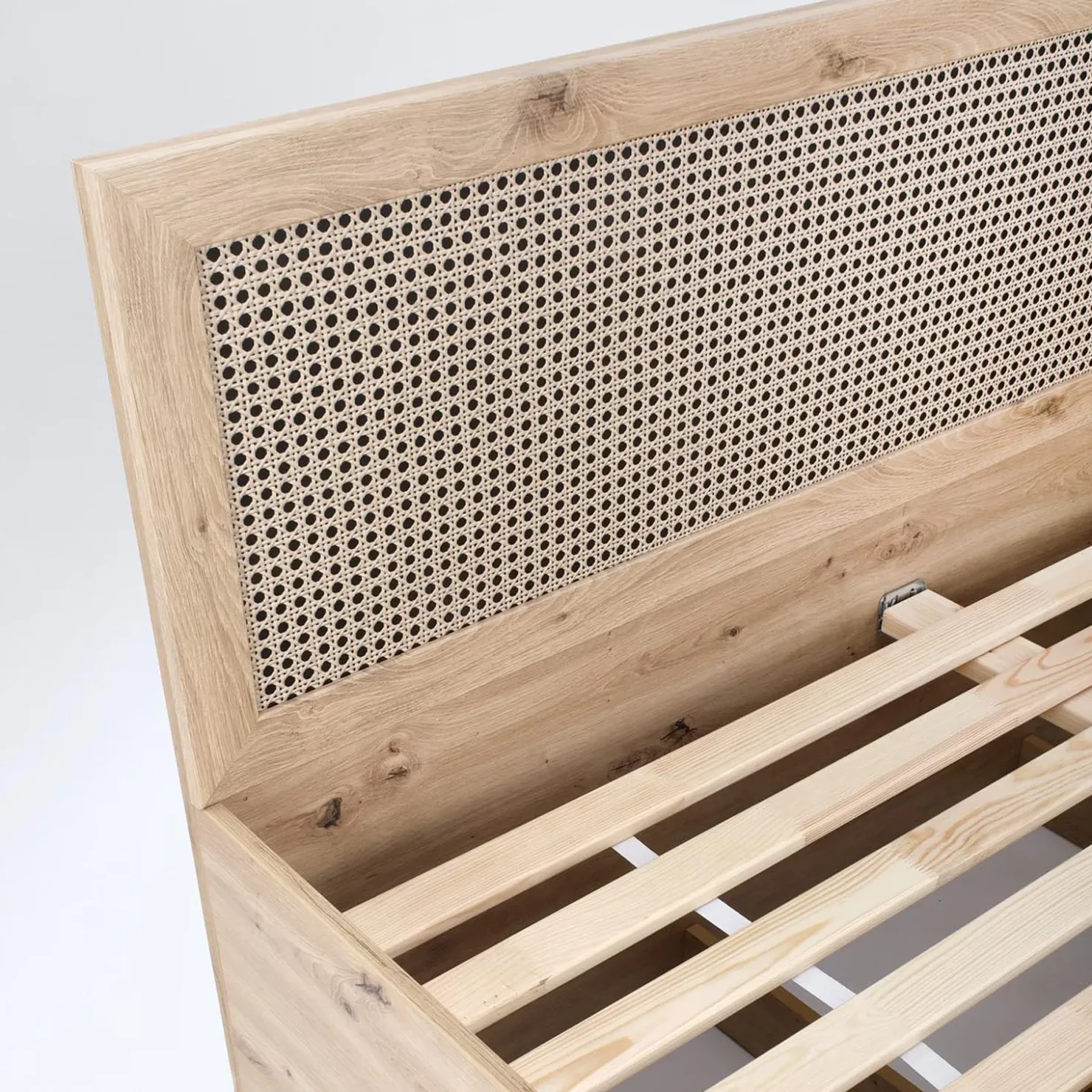 Garnero Arredamenti Letto matrimoniale 160x200cm con cassetti contenitore moderno rovere Sombra Clearance