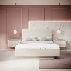 Garnero Arredamenti Letto matrimoniale 160x200cm contenitore beige Ramis Outlet