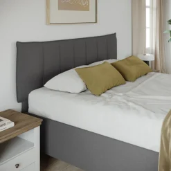 Garnero Arredamenti Letto matrimoniale 160x195cm con contenitore imbottito antracite Auden Discount