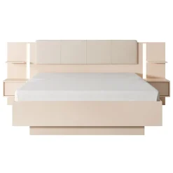 Garnero Arredamenti Letto matrimoniale 160x200cm contenitore con comodini beige Jolly Sale