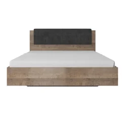 Garnero Arredamenti Letto matrimoniale 160x200cm grigio quercia Dable Discount