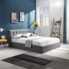 Garnero Arredamenti Letto matrimoniale 160x200cm in tessuto contenitore grigio Foser Gihome® Best