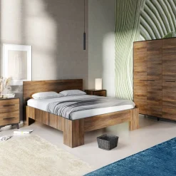 Garnero Arredamenti Letto matrimoniale 160x200cm noce Line Online