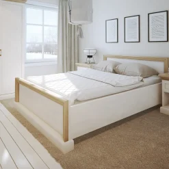 Garnero Arredamenti Letto matrimoniale 160x200cm pino frassinato rovere Blend Online