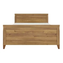 Garnero Arredamenti Letto matrimoniale 160x200cm rovere scuro Lucca Outlet