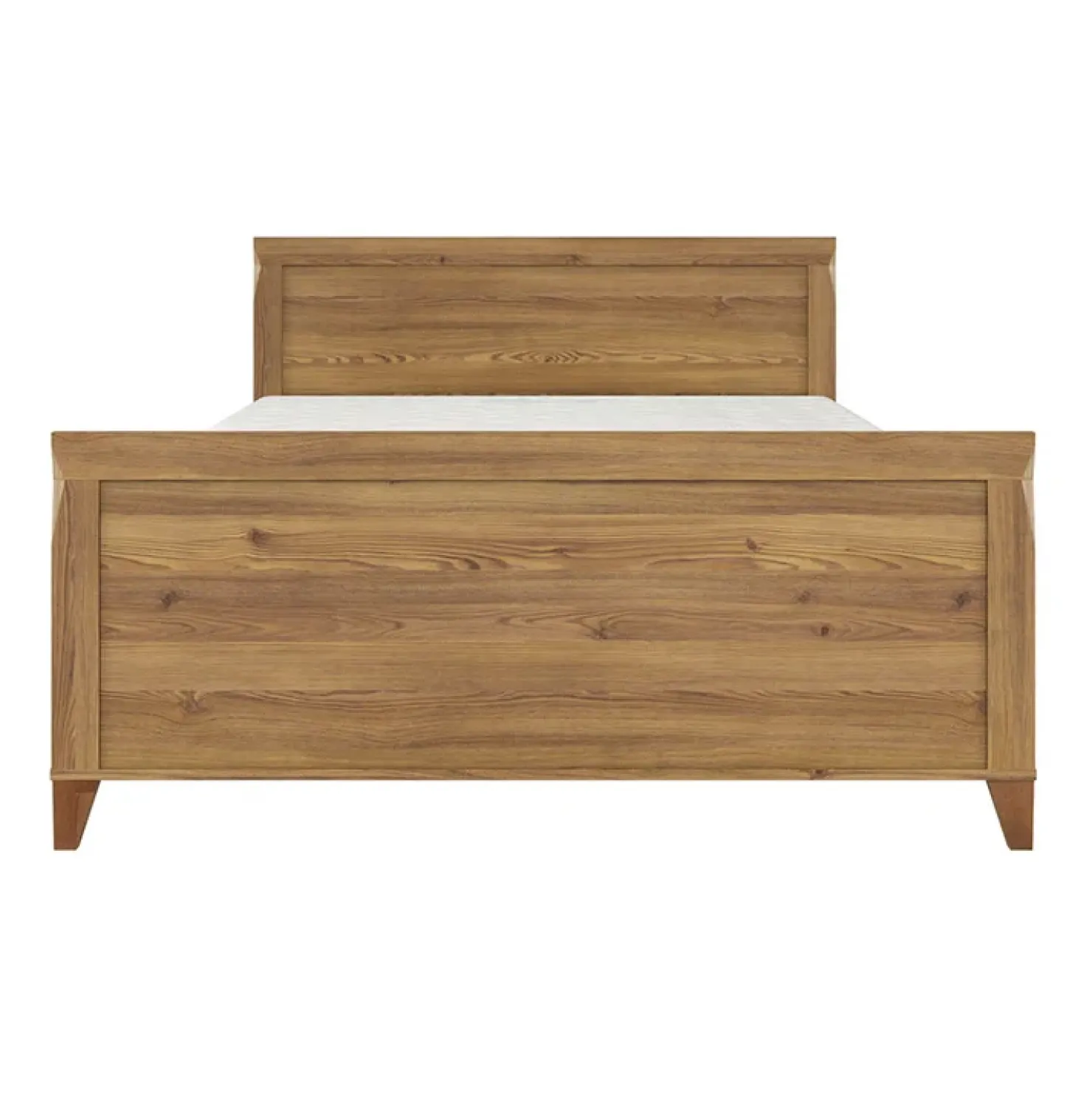 Garnero Arredamenti Letto matrimoniale 160x200cm rovere scuro Lucca Outlet