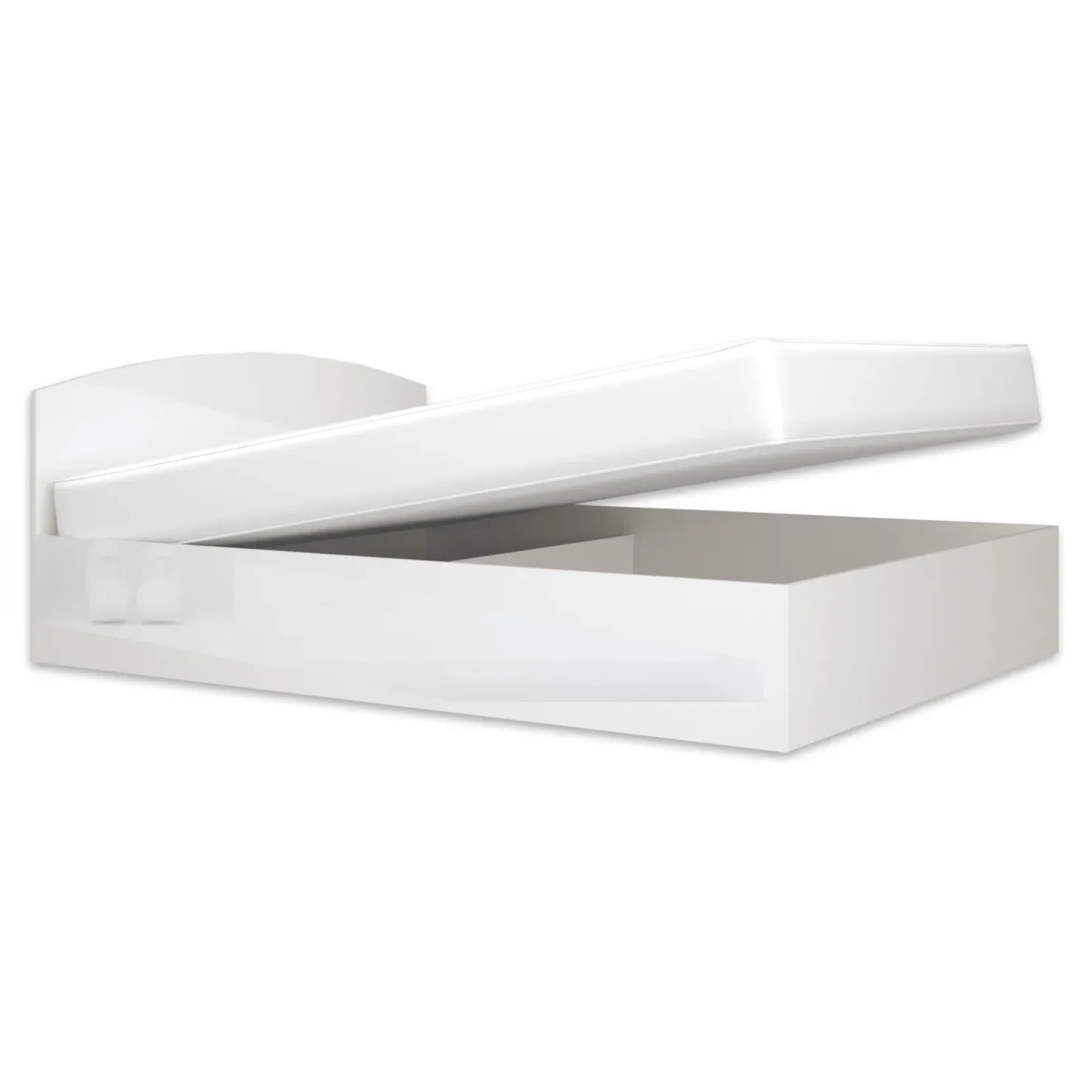 Garnero Arredamenti Letto matrimoniale 160x200cm standard Roma-Sorrento Bianco Lucido Sale