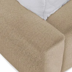 Garnero Arredamenti Letto oversize 180x200cm con rete contenitore imbottito beige scuro Aluna Tessuto Paros Beige Scuro Online