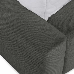 Garnero Arredamenti Letto oversize 180x200cm con rete contenitore imbottito grigio scuro Aluna Tessuto Kronos Grigio Scuro Best