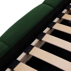 Garnero Arredamenti Letto oversize 180x200cm con rete contenitore imbottito verde Aluna Tessuto Kronos Verde