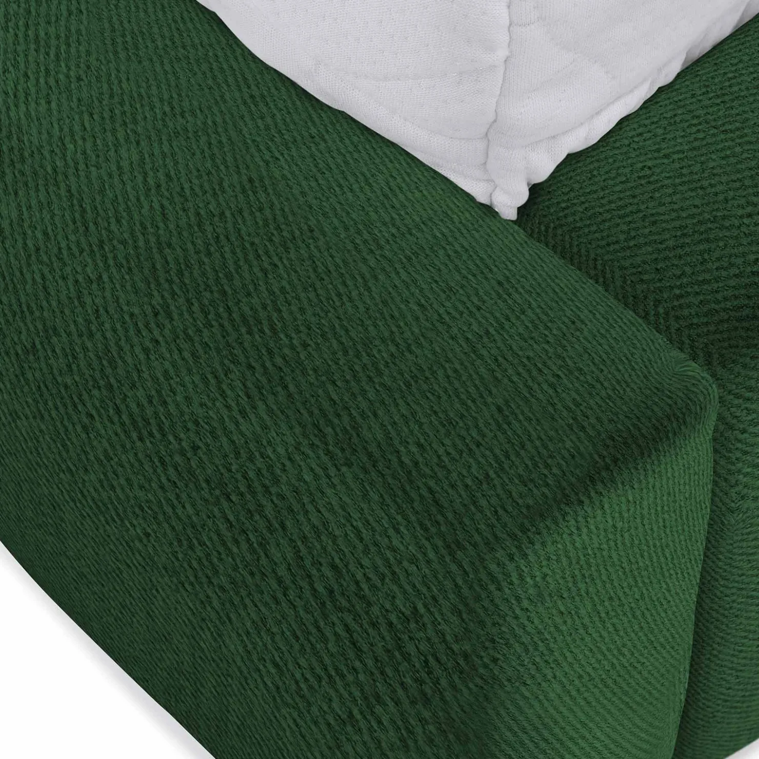 Garnero Arredamenti Letto oversize 180x200cm con rete contenitore imbottito verde Aluna Tessuto Kronos Verde