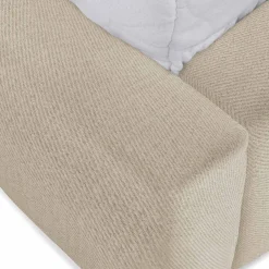 Garnero Arredamenti Letto oversize 180x200cm con rete contenitore imbottito beige Aluna Tessuto Paros Beige Online