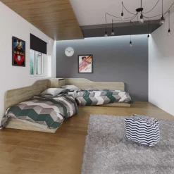 Garnero Arredamenti Letto singolo contenitore doppio 82x190cm moderno Stefano Rovere Sale