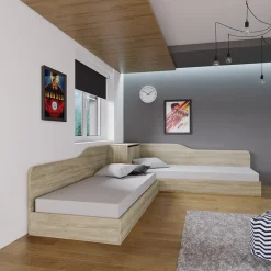 Garnero Arredamenti Letto singolo contenitore doppio 82x190cm moderno Stefano Rovere Sale