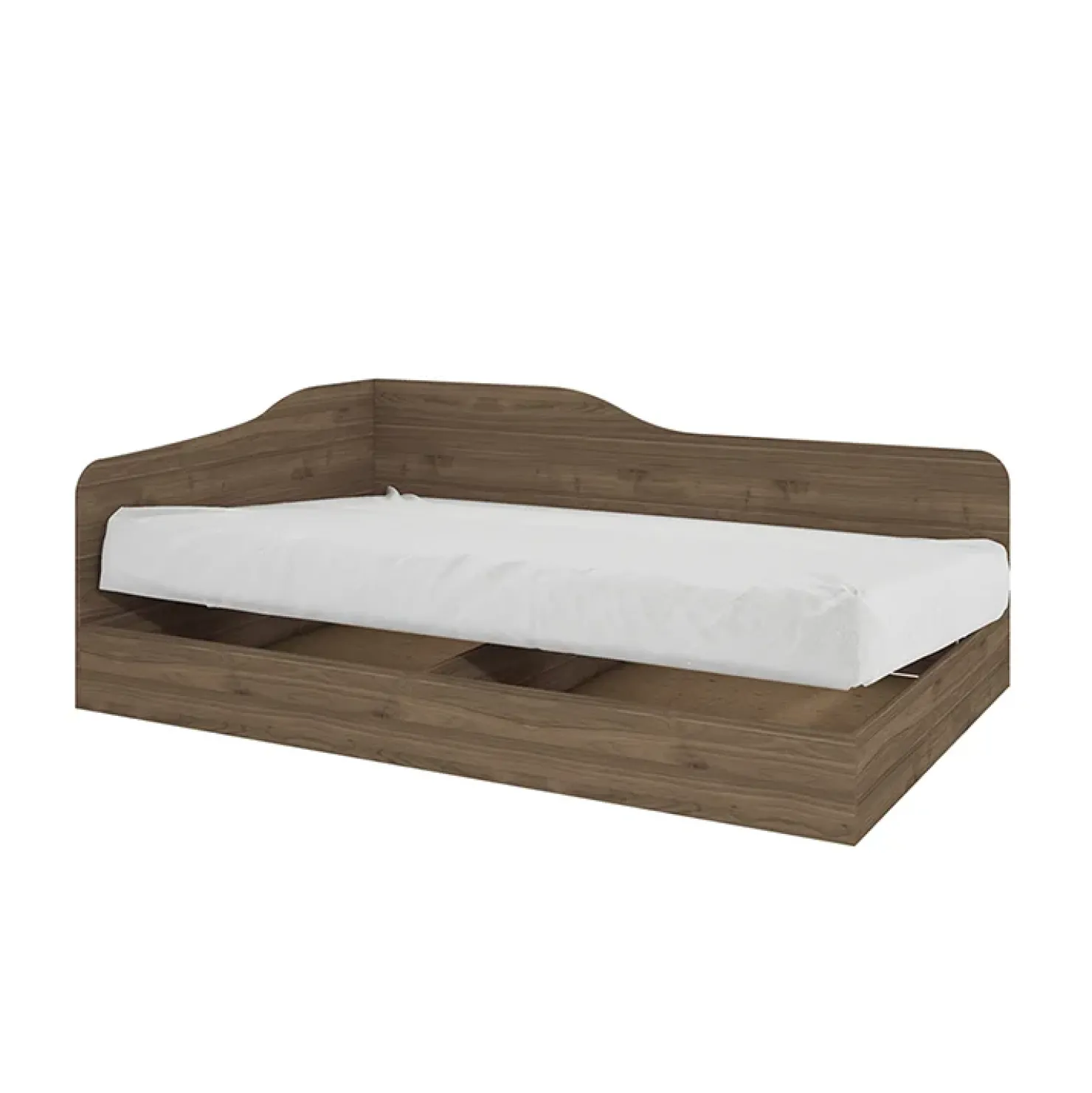 Garnero Arredamenti Letto singolo contenitore 82x190cm Alex Gihome® Noce Discount