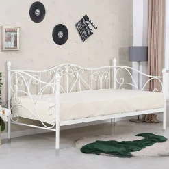 Garnero Arredamenti Letto singolo 90x200cm moderno con testiera bianco Azahara Bianco Opaco Sale