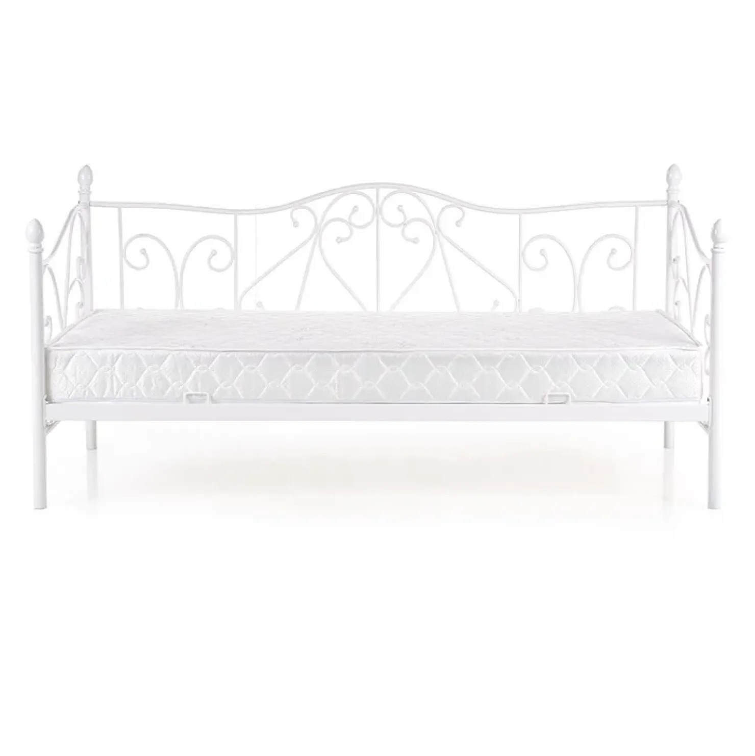 Garnero Arredamenti Letto singolo 90x200cm moderno con testiera bianco Azahara Bianco Opaco Sale