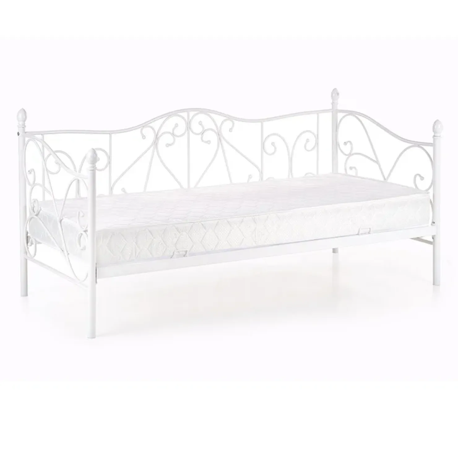 Garnero Arredamenti Letto singolo 90x200cm moderno con testiera bianco Azahara Bianco Opaco Sale