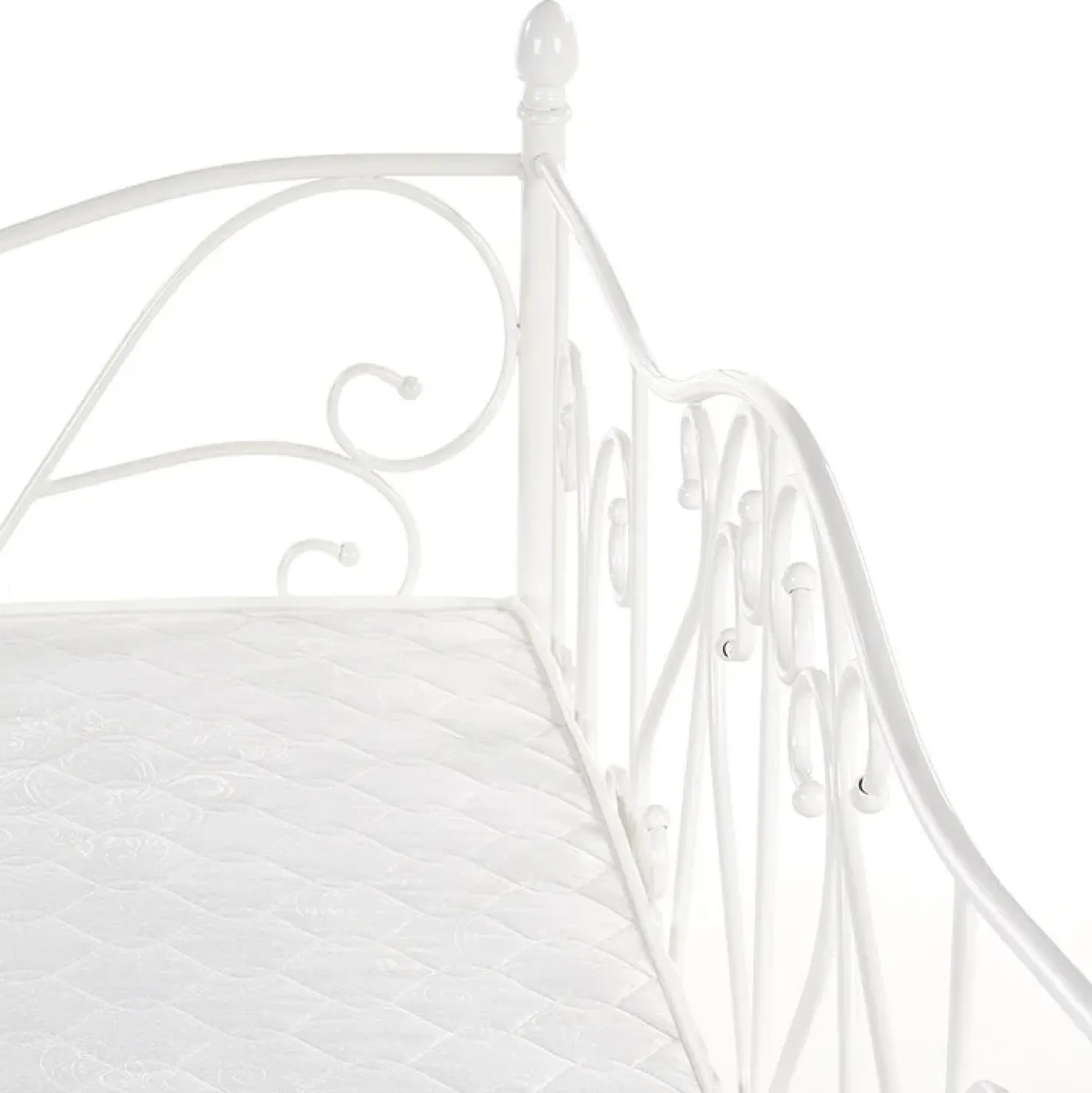 Garnero Arredamenti Letto singolo 90x200cm moderno con testiera bianco Azahara Bianco Opaco Sale