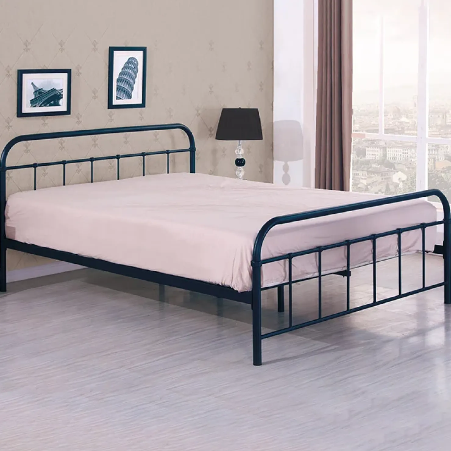 Garnero Arredamenti Letto una piazza e mezza moderno 120x200cm nero Stella Best