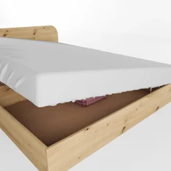 Garnero Arredamenti Letto 140x190cm alla francese contenitore moderno Carrisi Rovere Rustico Best