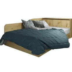 Garnero Arredamenti Letto 120x190cm contenitore una piazza e mezza con comò Joel Rovere Rustico Hot