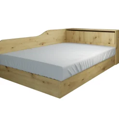 Garnero Arredamenti Letto 120x190cm contenitore una piazza e mezza con comò Joel Rovere Rustico Hot