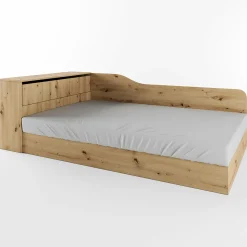 Garnero Arredamenti Letto 120x190cm contenitore una piazza e mezza con comò Joel Rovere Rustico Hot