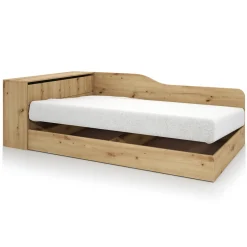 Garnero Arredamenti Letto 120x190cm contenitore una piazza e mezza con comò Joel Rovere Rustico Hot