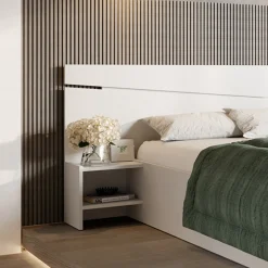 Garnero Arredamenti Letto 160x200cm matrimoniale con comodini Camilla Gihome® Bianco Opaco Outlet