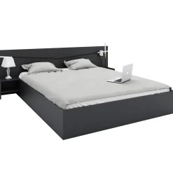 Garnero Arredamenti Letto 160x200cm matrimoniale con comodini Camilla Gihome® Antracite Clearance