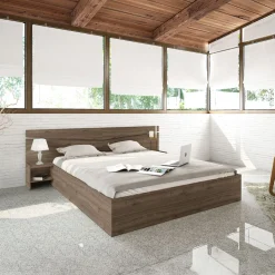 Garnero Arredamenti Letto 160x200cm matrimoniale con comodini Camilla Gihome® Noce Online