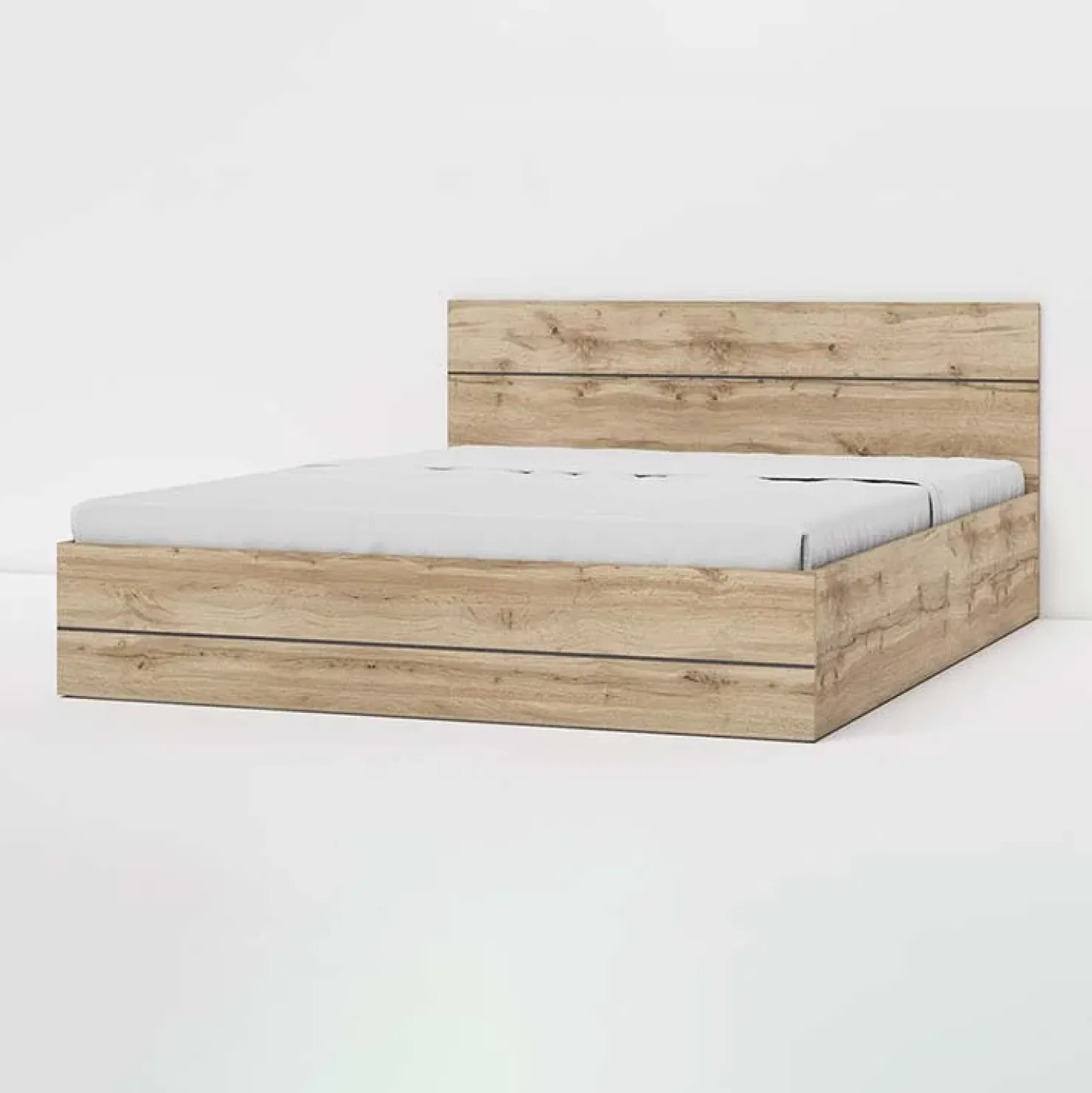 Garnero Arredamenti Letto 160x200cm matrimoniale contenitore moderno quercia Tamika Discount