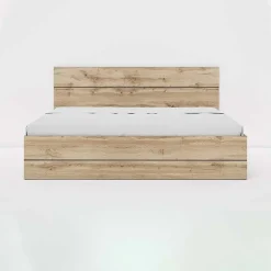 Garnero Arredamenti Letto 160x200cm matrimoniale contenitore moderno quercia Tamika Discount