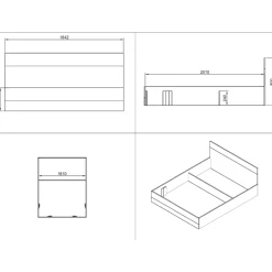 Garnero Arredamenti Letto 160x200cm matrimoniale contenitore moderno quercia Tamika Discount