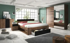 Garnero Arredamenti Letto 160x200cm matrimoniale contenitore rovere nero opaco Lisbona Gihome® Sale