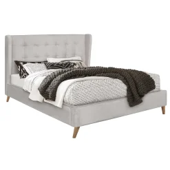 Garnero Arredamenti Letto 160x200cm matrimoniale imbottito in velluto con rete a doghe Resty Beige Best