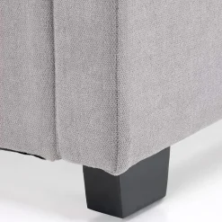 Garnero Arredamenti Letto 160x200cm matrimoniale imbottito con cassetto grigio chiaro Mezzola New